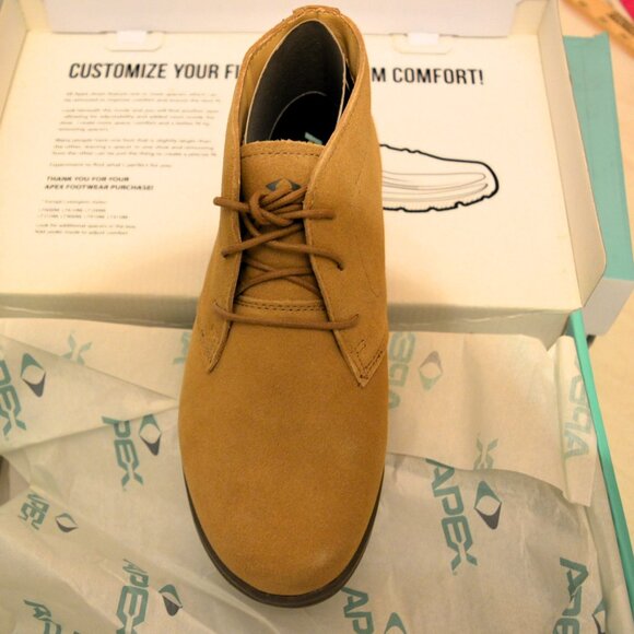 APEX Women's Paige Booties 6.5 (x-wide) Tan Suede Boot  diabetic orthotics - Picture 7 of 13